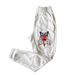 Men's Nike Frenzy Joggers Skull Basketball Pants Small Beige
